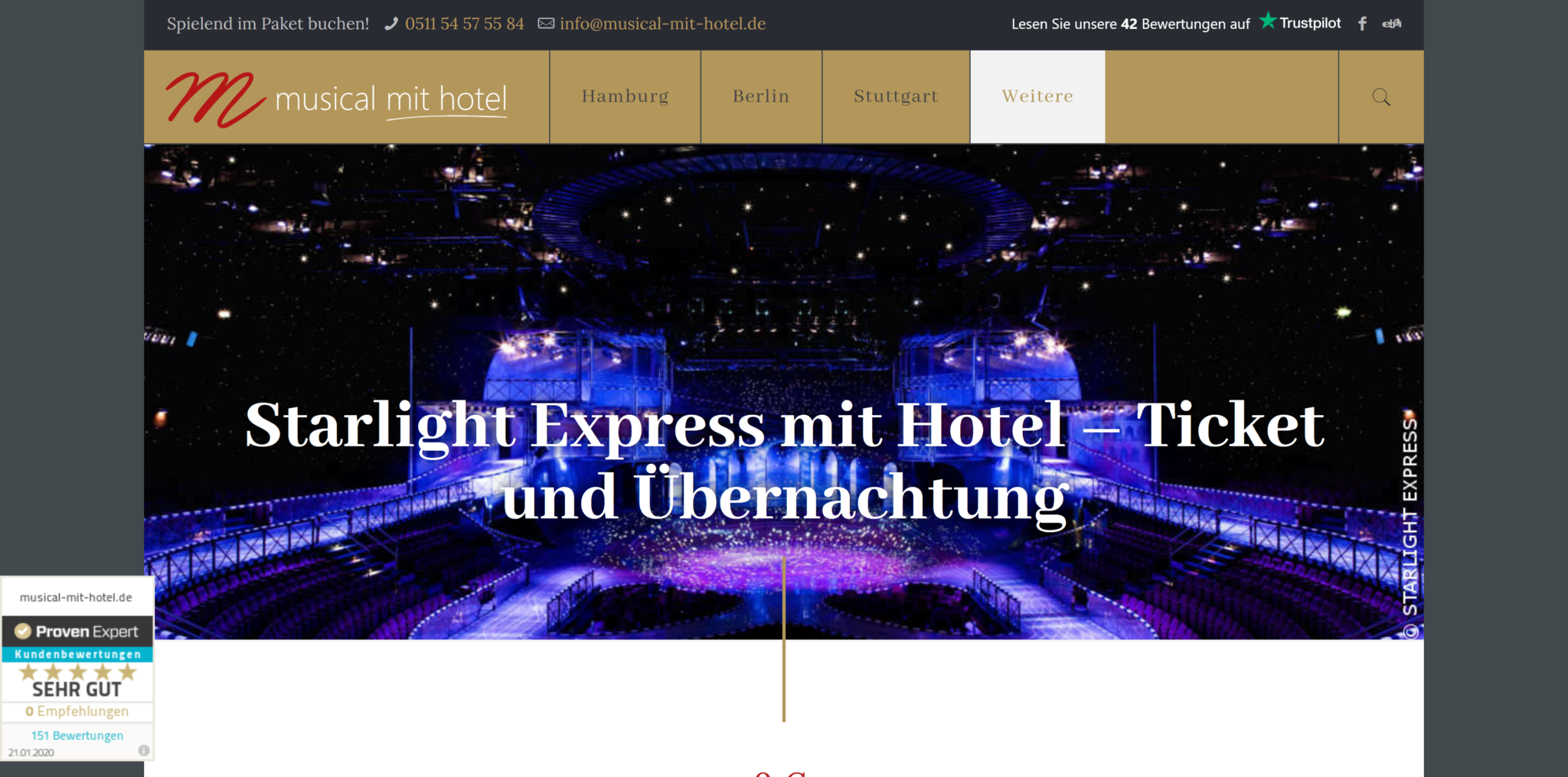 Starlight Express Mit Hotel - Ticket Und Übernachtung - Musicalreise.net